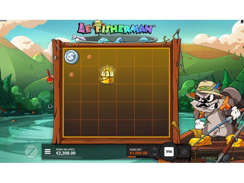 Fishing bonus game interactive screen